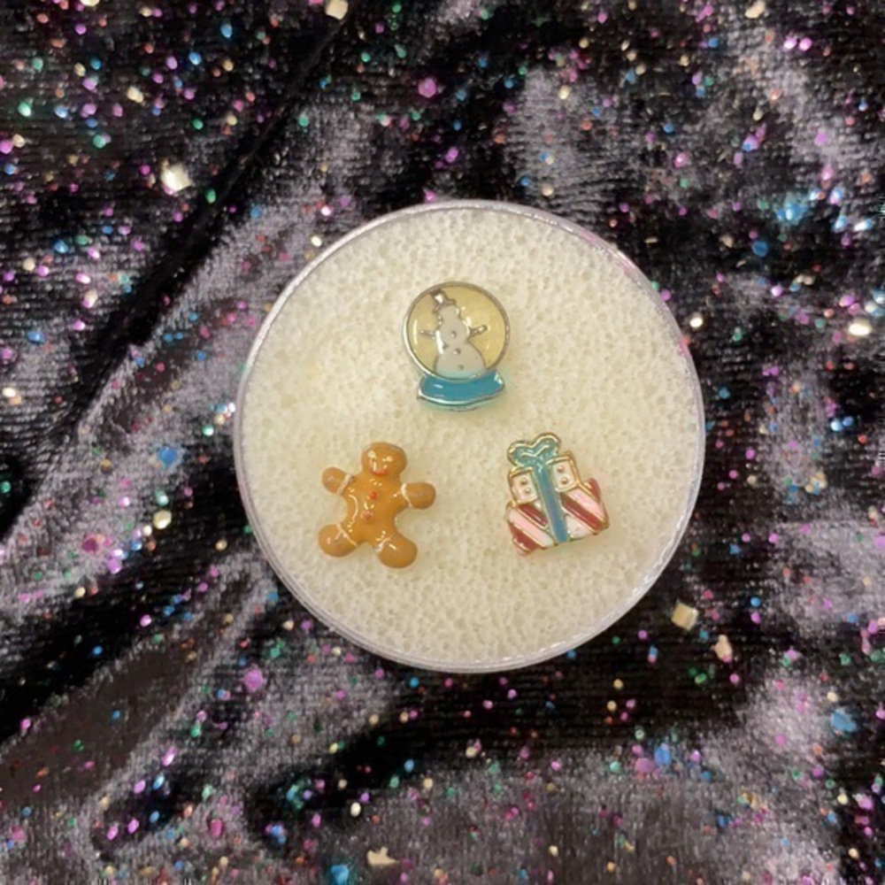 Charms for  Crystal Pendant Gingerbread Man Snowman Snow Globe Gifts